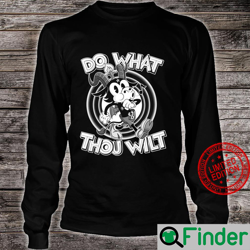 Do What Thou Wilt Satanic Baphomet 30s Cartoon Occult Long Sleeve Do What Thou Wilt Satanic Baphomet 30s Cartoon Occult Long Sleeve