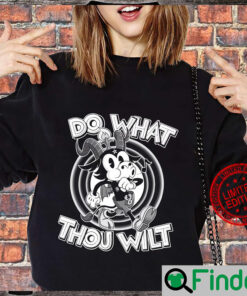 Do What Thou Wilt Satanic Baphomet 30s Cartoon Occult Unisex Shirt