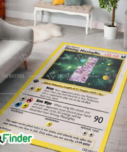 Pokemon 1st Edition MissingNo. Holo Rare Vintage Trading Cards Custom Rug