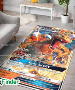 Pokemon Trading Card Charizard GX evolves Charmeleon Custom Rug
