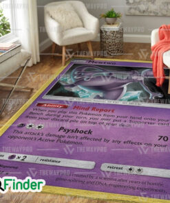 Pokemon Trading Card Game Basic Legendary Mewtwo Custom Rug