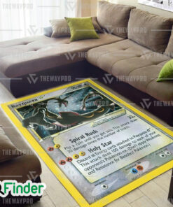 Pokemon Trading Card Game Legendary Rayquaza Custom Rug