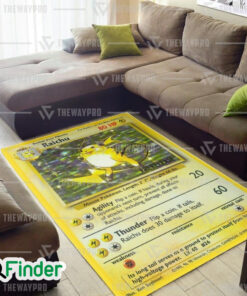 Pokemon Trading Card Game Raichu Custom Rug