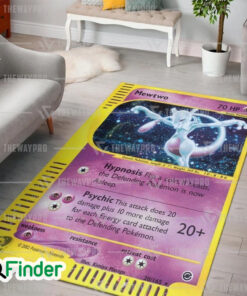 Pokemon Trading Card Mewtwo Expedition Custom Rug
