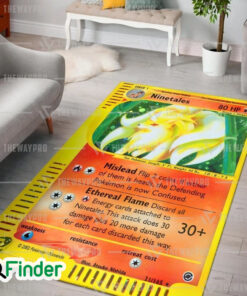 Pokemon Trading Card Ninetales Custom Rug