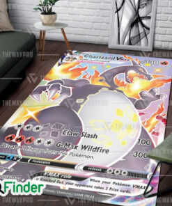 Pokemon Trading Card Shiny Charizard VMAX G Max WildFire Custom Rug