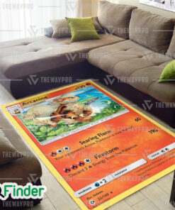 Pokemon Trading Cards Arcanine Custom Rug