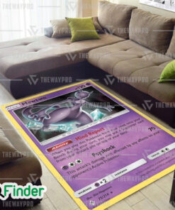 Pokemon Trading Cards Basic Legendary Mewtwo Custom Rug