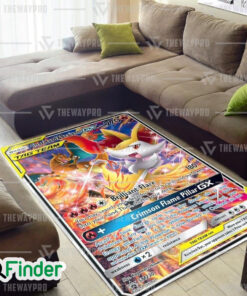Pokemon Trading Cards Charizard Braixen GX Brilliant Flare Custom Rug
