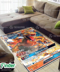 Pokemon Trading Cards Charizard GX evolves Charmeleon Custom Rug