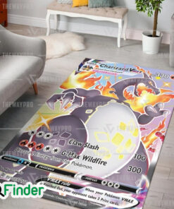 Pokemon Trading Cards Shiny Charizard VMAX G Max WildFire Custom Rug