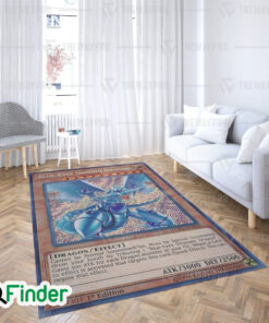 YuGiOh Blue Eyes Shining Dragon Custom Trading Card Game Rug