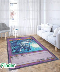 YuGiOh Blue Eyes Ultimate White Dragon Custom Trading Card Game Rug