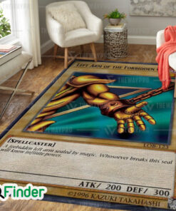 YuGiOh Exodia Left Arm of the Forbidden One Custom Trading Cards Game Rug