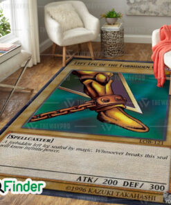 YuGiOh Exodia Left Leg of the Forbidden One Custom Trading Cards Game Rug