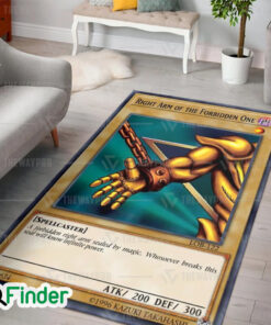 YuGiOh Exodia Right Arm of the Forbidden One Custom Trading Card Game Rug