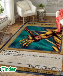 YuGiOh Exodia Right Arm of the Forbidden One Custom Trading Cards Game Rug