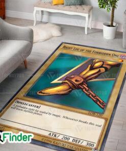 YuGiOh Exodia Right Leg of the Forbidden One Custom Trading Card Game Rug