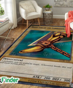 YuGiOh Exodia Right Leg of the Forbidden One Custom Trading Cards Game Rug
