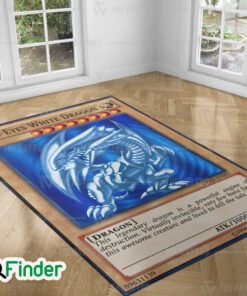 YuGiOh Trading Card Blue Eyes White Dragon Cards Custom Rug