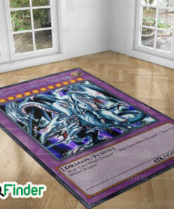 YuGiOh Trading Cards Game Blue Eyes Ultimate White Dragon Custom Rug