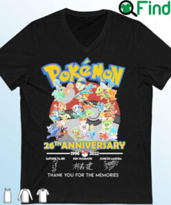 26th Anniversary 1996 2022 Pokemon Movie Thank You For The Memories Shirt