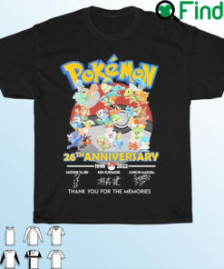 26th Anniversary 1996 2022 Pokemon Movie Thank You For The Memories T Shirt