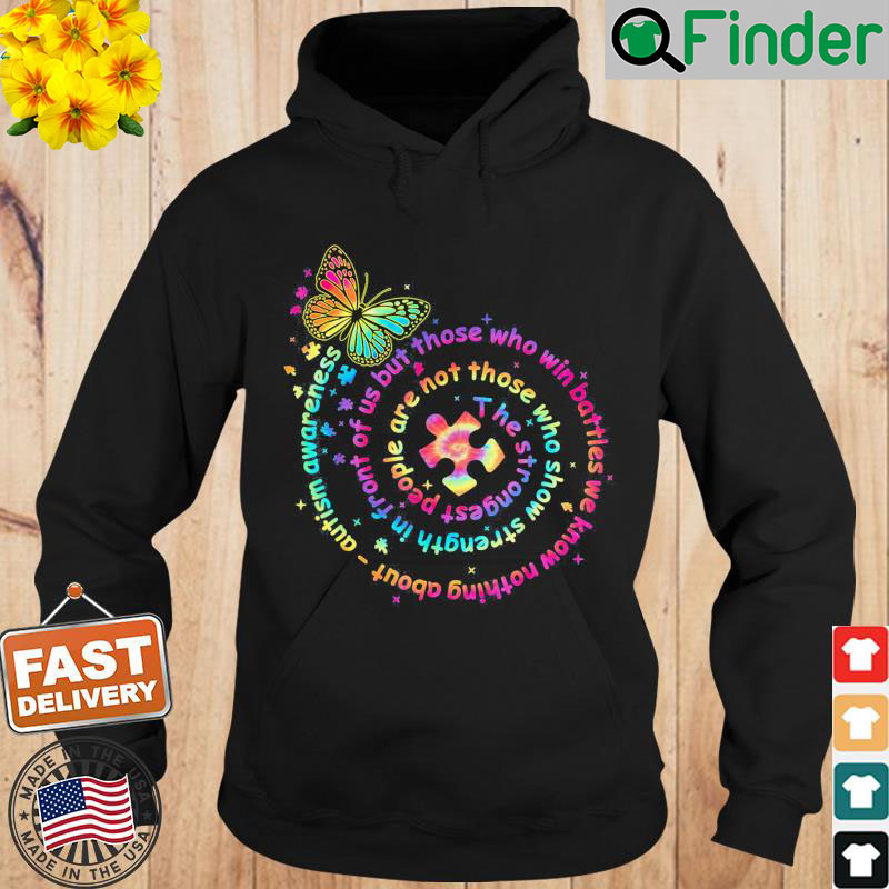 Autism Awareness Tie Dye Puzzle Butterfly Hoodie Autism Awareness Tie Dye Puzzle Butterfly Hoodie