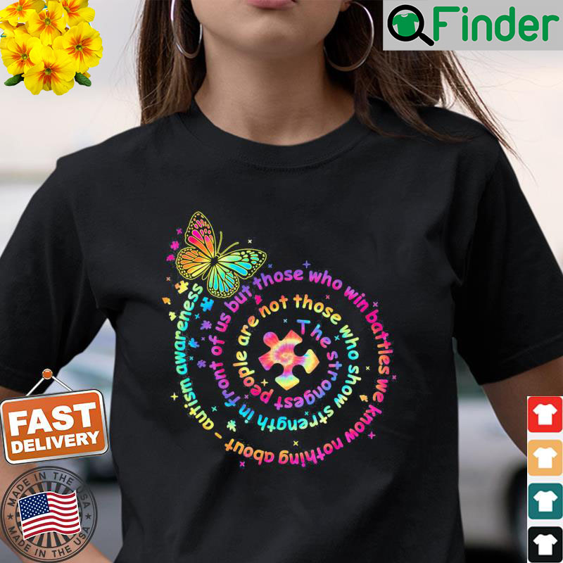 Autism Awareness Tie Dye Puzzle Butterfly Shirt Autism Awareness Tie Dye Puzzle Butterfly Shirt
