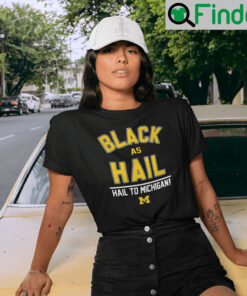 Black As Hail Shirt Hail To Michigan