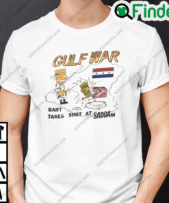 Bootleg Bart Simpson Shirt Gulf War Bart Takes Shot At Saddam T Shirt