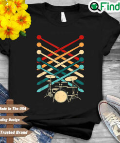 Drums Retro Drumsticks Drummer Shirt