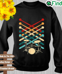 Drums Retro Drumsticks Drummer Sweatshirt