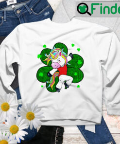 Gymnastics Unicorn For Girls Shamrock Gymnast Sweatshirt