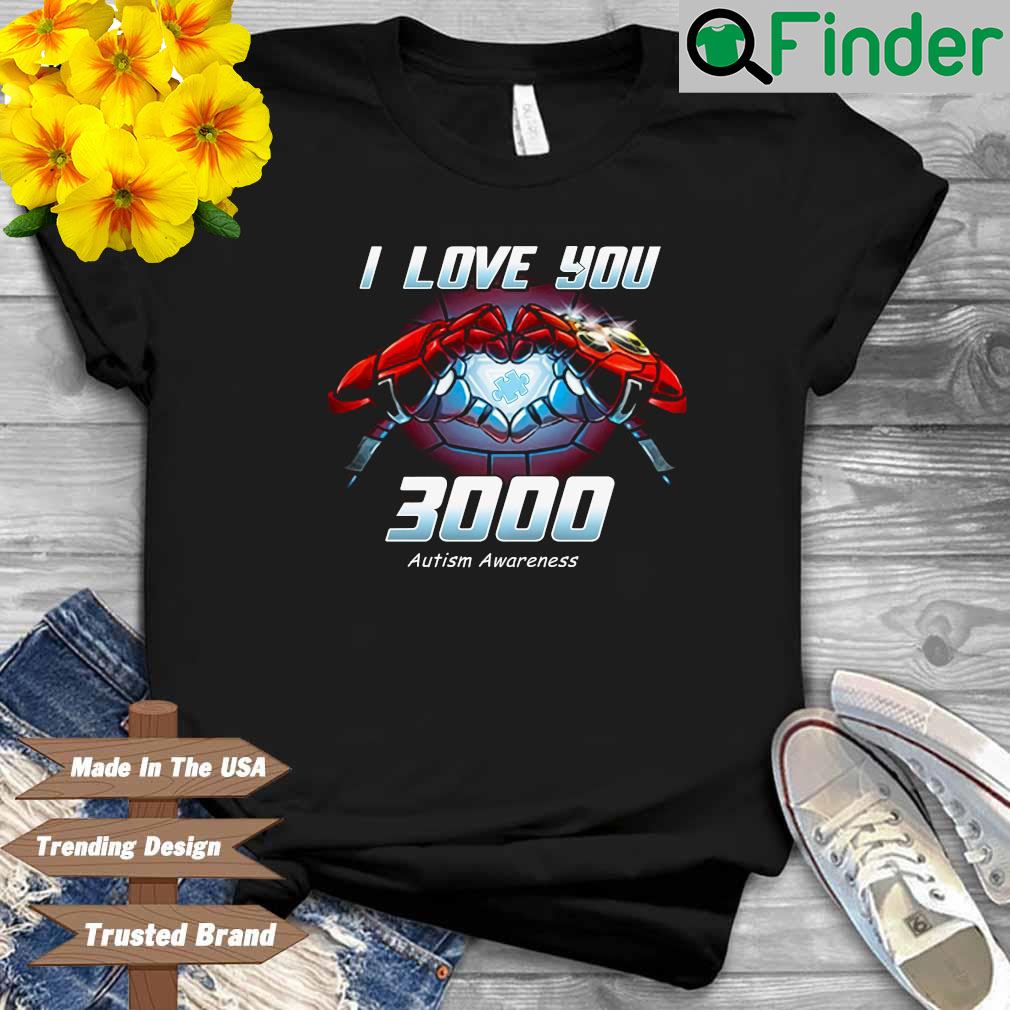 Iron Man I love you 3000 autism awareness shirt Iron Man I love you 3000 autism awareness shirt