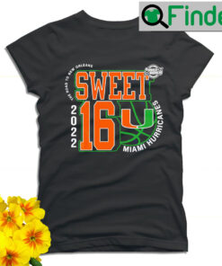 Miami Hurricanes March Madness 2022 NCAA Mens Basketball Sweet 16 the road to New Orleans T shirt