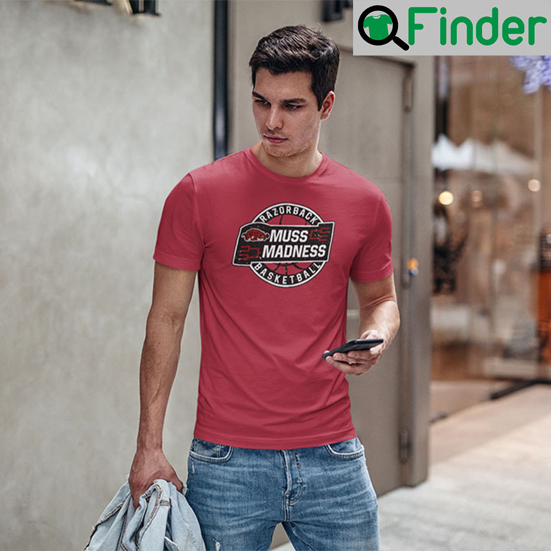 Muss Madness Shirt Muss Madness Razorback Basketball Logo Tee Muss Madness Shirt Muss Madness Razorback Basketball Logo Tee