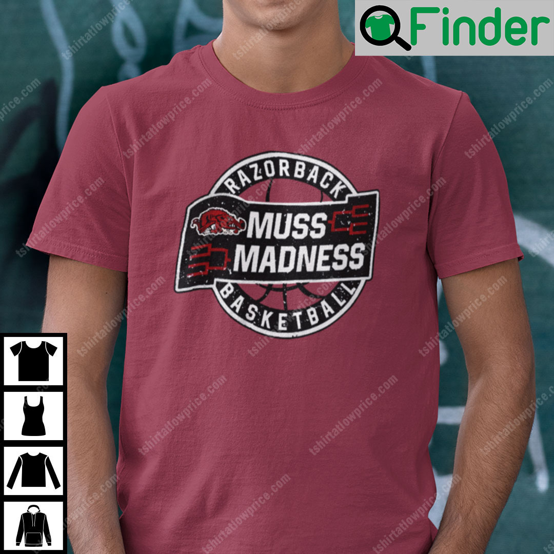 Muss Madness T Shirt Muss Madness Razorback Basketball Logo Tee Muss Madness T Shirt Muss Madness Razorback Basketball Logo Tee