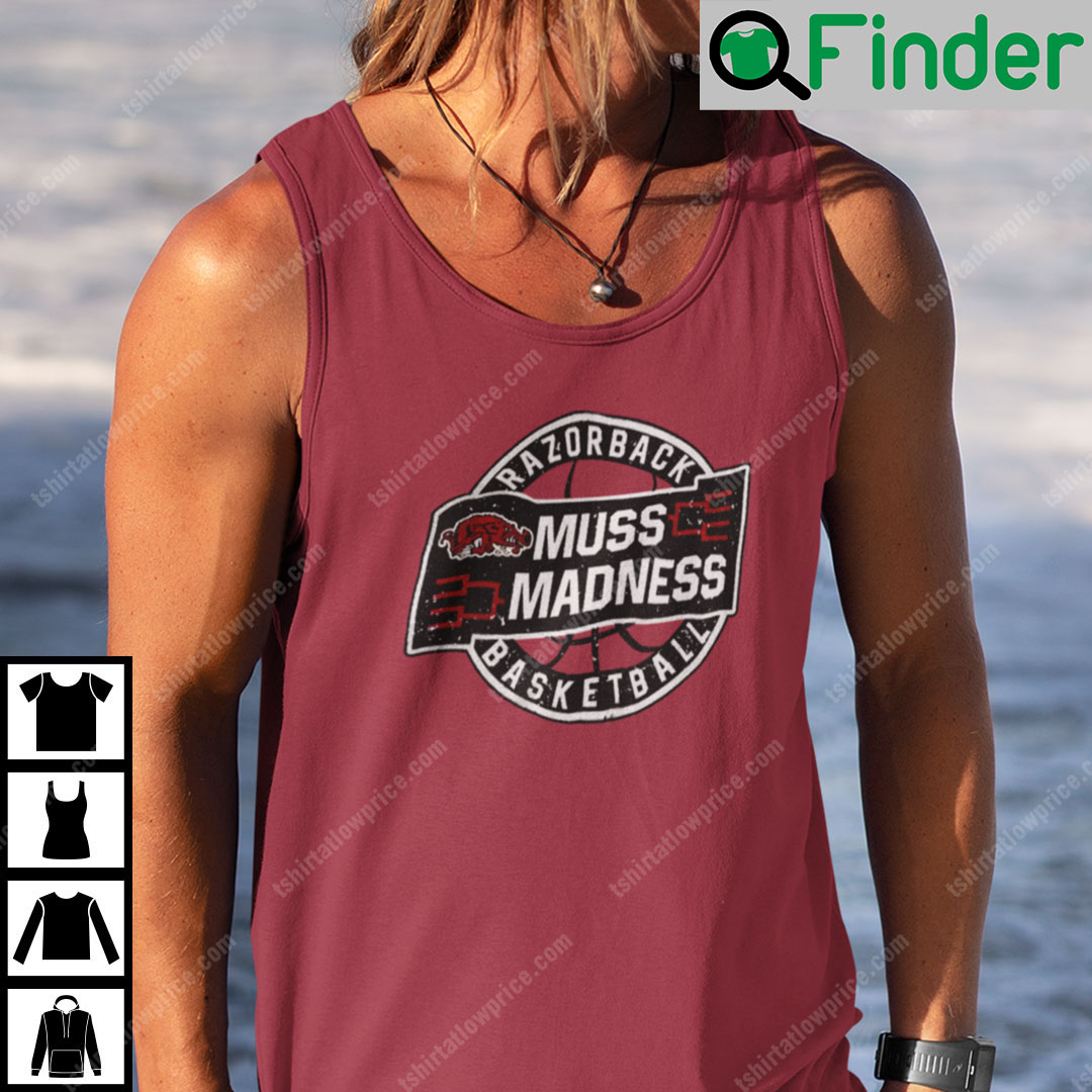 Muss Madness Tank Top Muss Madness Razorback Basketball Logo Tee Muss Madness Tank Top Muss Madness Razorback Basketball Logo Tee