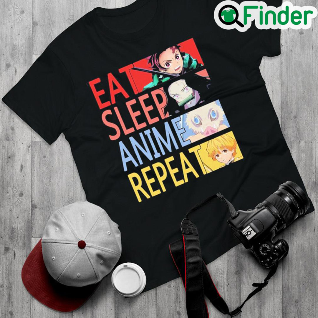 Official Eat Sleep Anime Repeat Demon Slayer Shirt Official Eat Sleep Anime Repeat Demon Slayer Shirt