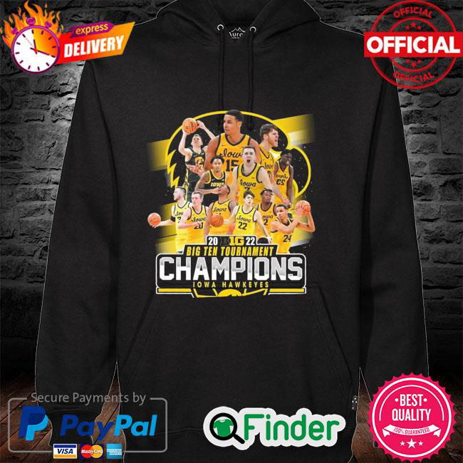 Official Iowa Hawkeyes football 2022 Big ten tournament champions Hoodie Official Iowa Hawkeyes football 2022 Big ten tournament champions Hoodie