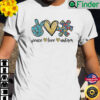 Peace Love Autism Peace Hand Heart Puzzle T Shirt