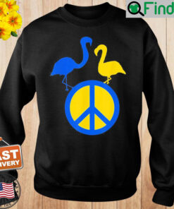 Stand With Ukraine Support Ukraine Peace In Ukraine Flamingo Sweatshirt