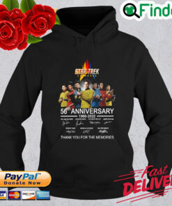 Star Trek Universe 56th anniversary 1966 2022 thank you for the memories signatures Hoodie