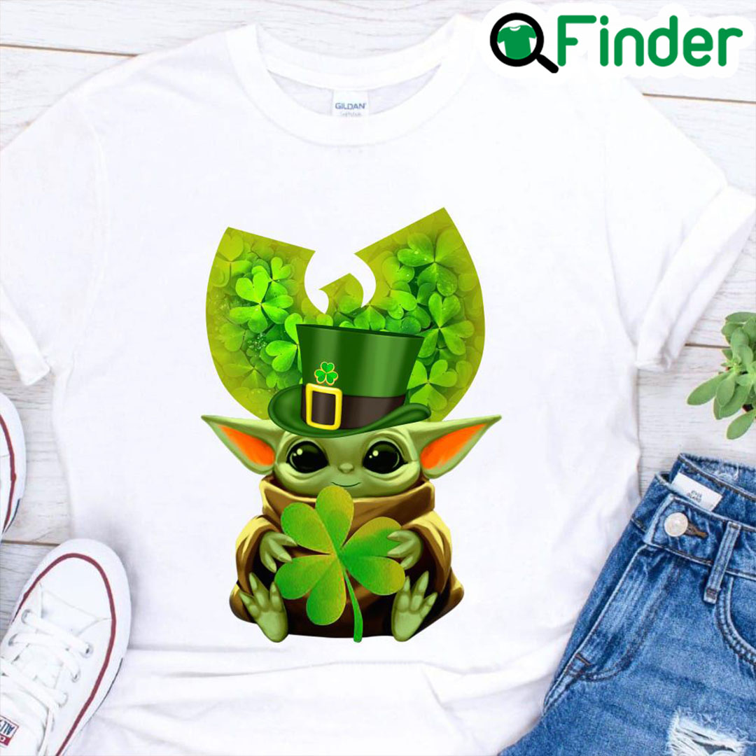 Star Wars Baby Yoda hug Wu Tang Clan Logo St. Patricks Day shirt Star Wars Baby Yoda hug Wu Tang Clan Logo St. Patricks Day shirt