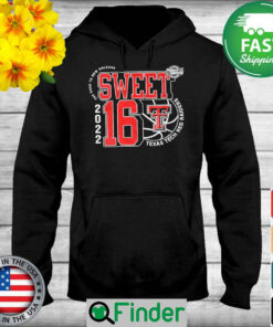 Texas Tech Red Raiders Sweet 16 2022 NCAA mens basketball the road to New Orleans Hoodie