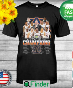 The Auburn Tigers 2022 Sec mens basketball Champions Signatures thank shirt