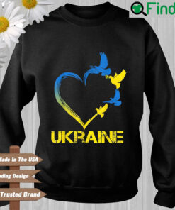 Ukraine Flag Heart Vintage Ukrainian Support Ukraine Sweatshirt
