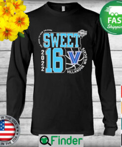 Villanova Wildcats Sweet 16 2022 NCAA mens basketball the road to New Orleans Long Sleeve
