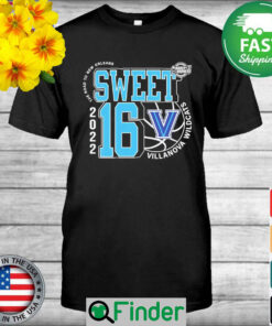 Villanova Wildcats Sweet 16 2022 NCAA mens basketball the road to New Orleans shirt